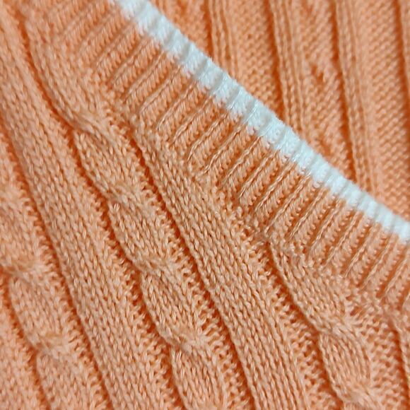 Lauren Ralph Lauren Classic Tennis Cable Knit Sweater Size M Old Money Preppy - Picture 10 of 10